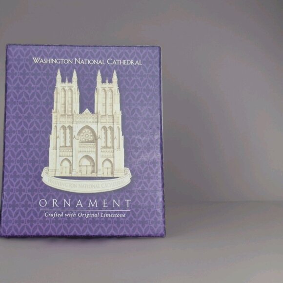 Vintage Washington Cathedral Limestone Christmas Ornament DC Church Christmas - Picture 1 of 7